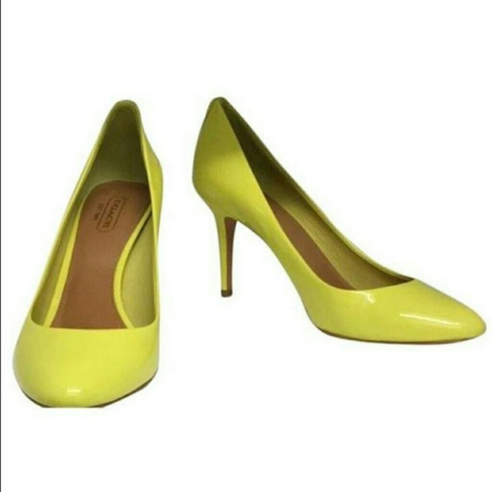 Coach Narla yellow shoes - lightly worn